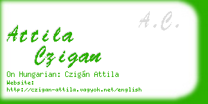 attila czigan business card